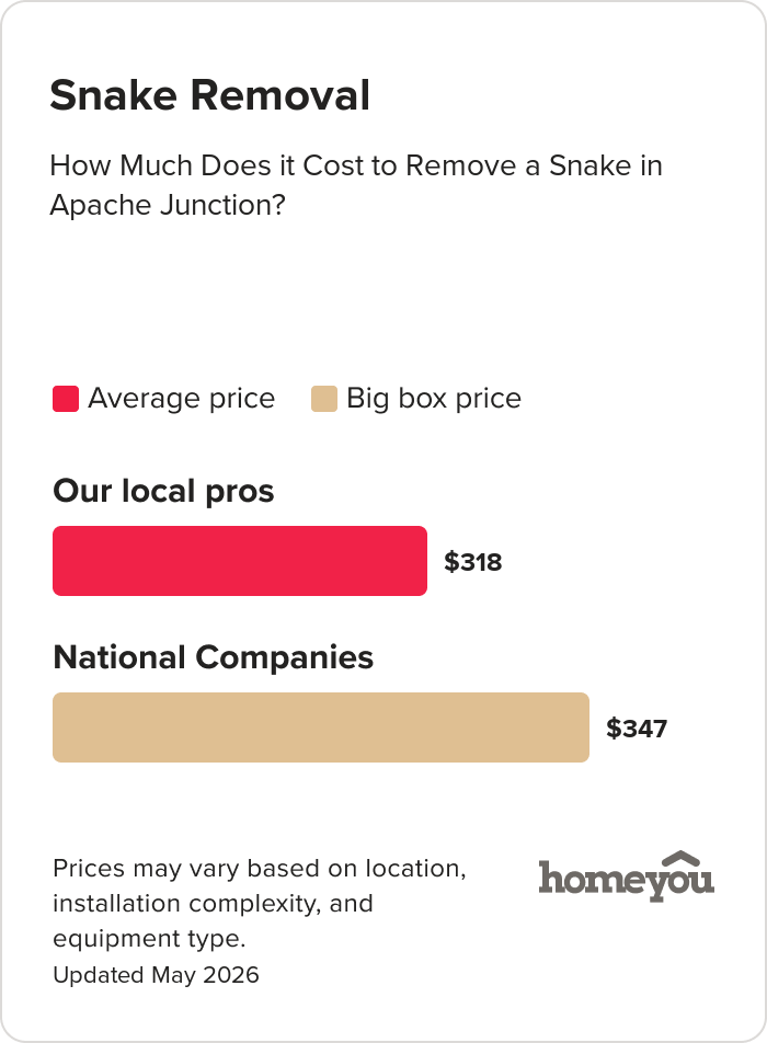 How Much Does it Cost to Remove a Snake in Apache Junction?
